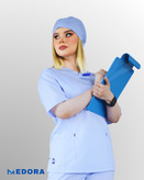 اسکراب شلوار یونیسکس مدل Basic رنگ آبی آستین کوتاه