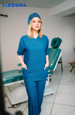 اسکراب شلوار کشی طرح جین رنگ آبی مدل Basic
