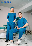 اسکراب شلوار کشی طرح جین رنگ آبی مدل Basic