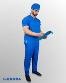 اسکراب شلوار کشی مدل BASIC رنگ آبی آسمانی تمام نخ A+