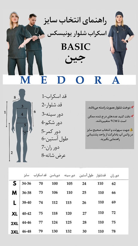 اسکراب شلوار یونیسکس کشی طرح جین رنگ ذغالی مدل Basic